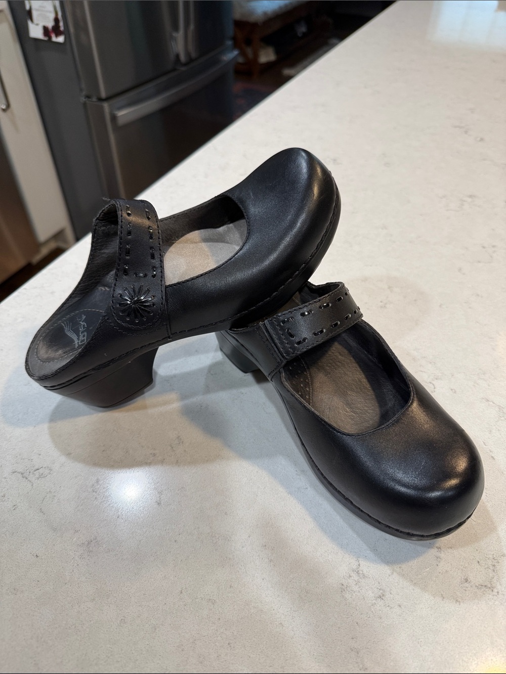 Dansko Solitaire Mary Jane clog mules Size 37 6.5/7